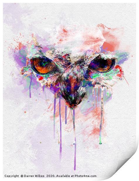 Eagle Owl Art Print by Darren Wilkes