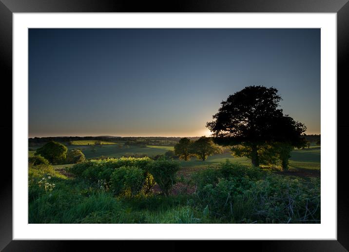 Sunset over Eudon Framed Mounted Print by Steve Taylor
