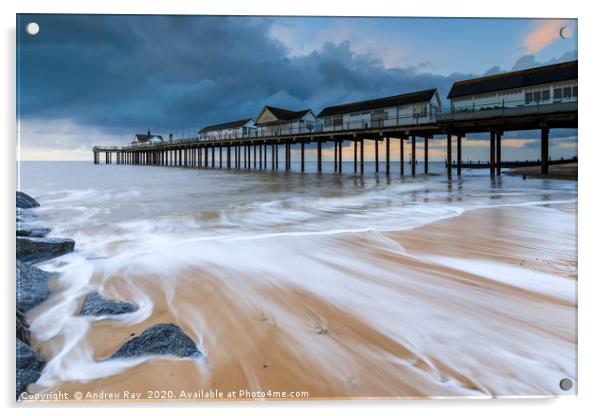 Morning at Southwold Pier Acrylic by Andrew Ray