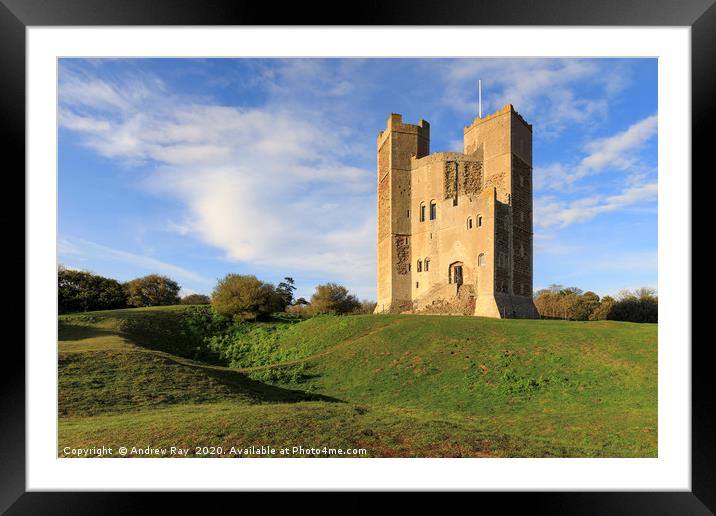 Evening light on Orford Castle Framed Mounted Print by Andrew Ray