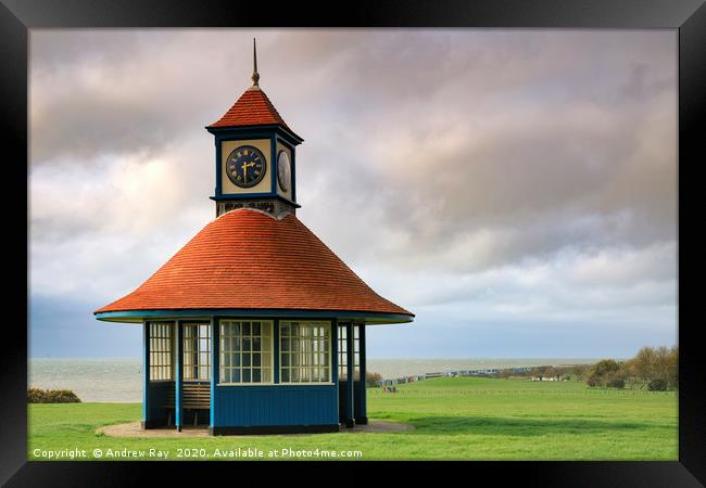 Frinton on Sea clock tower Framed Print by Andrew Ray
