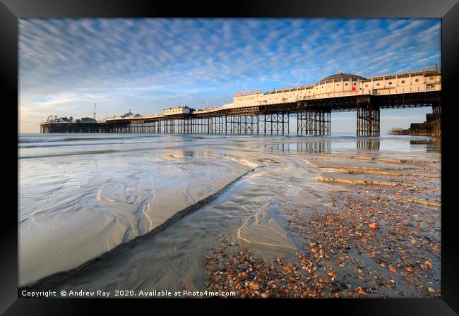Stream and Palace Pier (Brighton) Framed Print by Andrew Ray