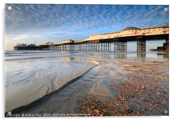 Stream and Palace Pier (Brighton) Acrylic by Andrew Ray