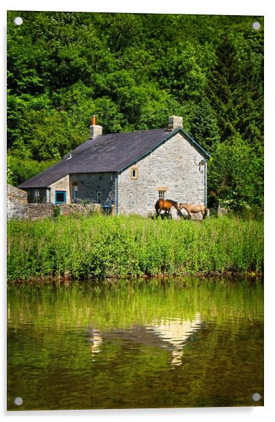 River Wye Cottage                       Acrylic by Darren Galpin