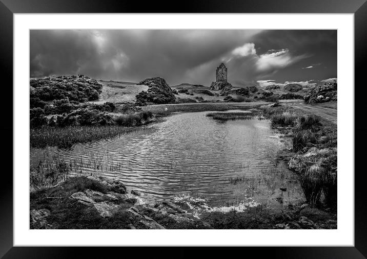 Smailholm Castle Framed Mounted Print by John Malley