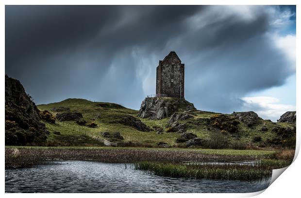 Smailholm Castle Print by John Malley