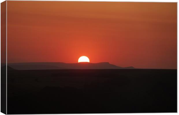 Sunset behind Pen-Y-Fan, South Wales Canvas Print by Dean Livingstone