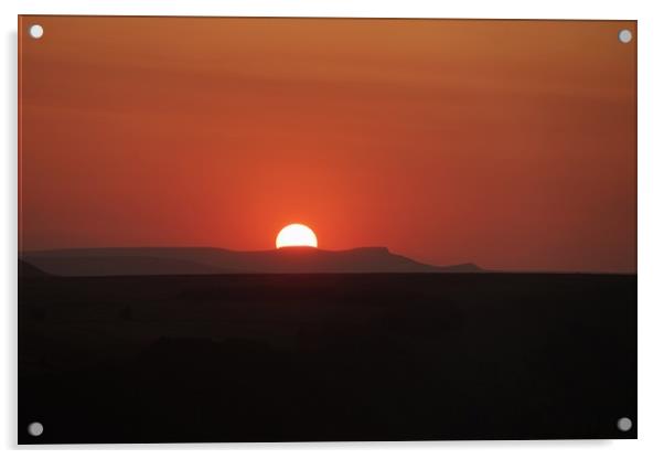 Sunset behind Pen-Y-Fan, South Wales Acrylic by Dean Livingstone