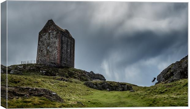 Smailholm Tower Canvas Print by John Malley