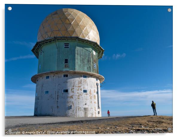 Old communications tower in Serra da Estrela Acrylic by Angelo DeVal