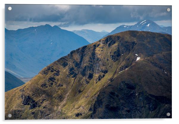 Scottish Mountains Acrylic by John Malley