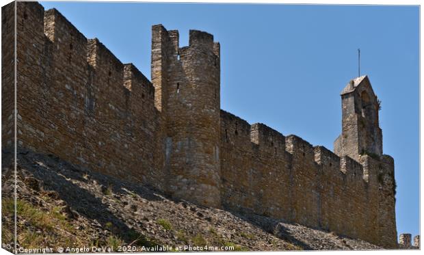 Castle walls of the Convent of Christ in Tomar Canvas Print by Angelo DeVal