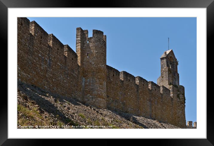 Castle walls of the Convent of Christ in Tomar Framed Mounted Print by Angelo DeVal