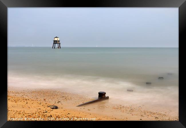 Dovercourt Lighthouse Framed Print by Andrew Ray