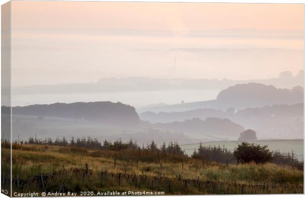Misty morning (Peak District) Canvas Print by Andrew Ray