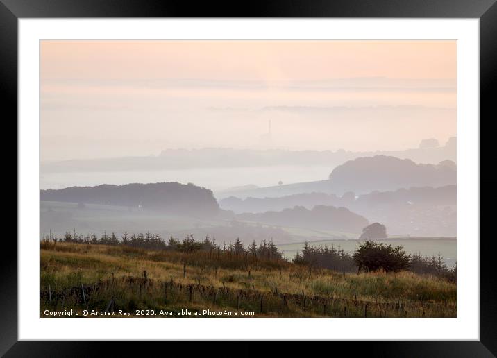 Misty morning (Peak District) Framed Mounted Print by Andrew Ray