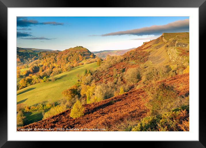 Towards Castell Dinas Brân Framed Mounted Print by Andrew Ray