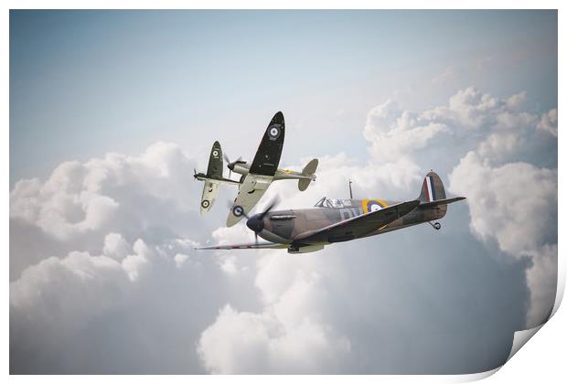 Spitfires Break Print by J Biggadike