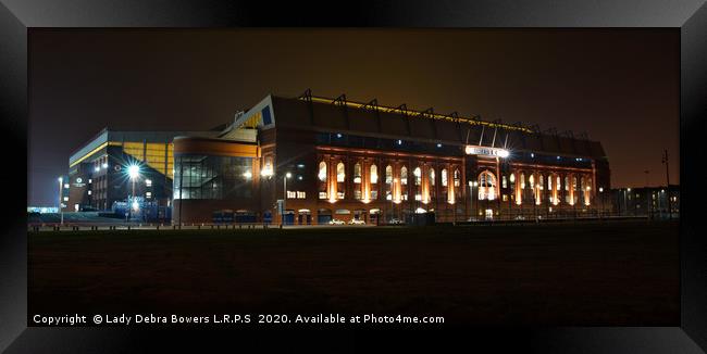 Ibrox football stadium  Rangers football Scotland Framed Print by Lady Debra Bowers L.R.P.S