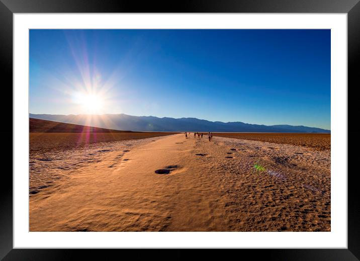 Beautiful scenery at Death Valley National Park Ca Framed Mounted Print by Erik Lattwein
