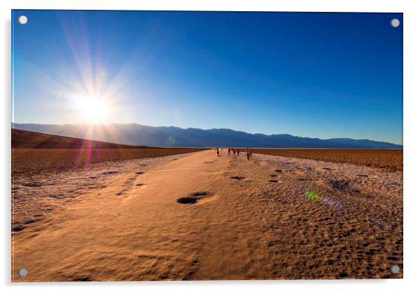 Beautiful scenery at Death Valley National Park Ca Acrylic by Erik Lattwein