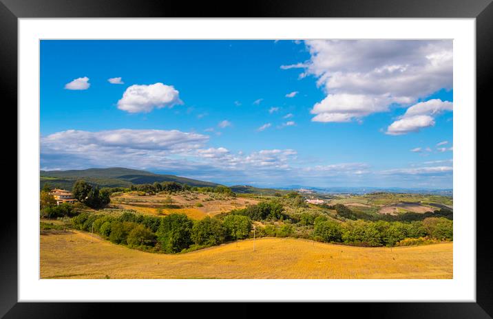 A summer in Italy - the wonderful Tuscany Framed Mounted Print by Erik Lattwein