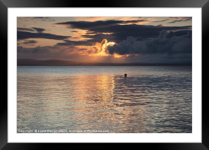 Islay: Port Charlotte Rays of Sunlight Framed Mounted Print by Kasia Design