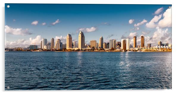 Skyline of San Diego at Sunset Acrylic by Erik Lattwein