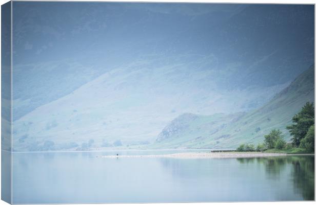 Morning on Crummock Water  Canvas Print by John Malley