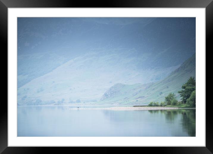Morning on Crummock Water  Framed Mounted Print by John Malley