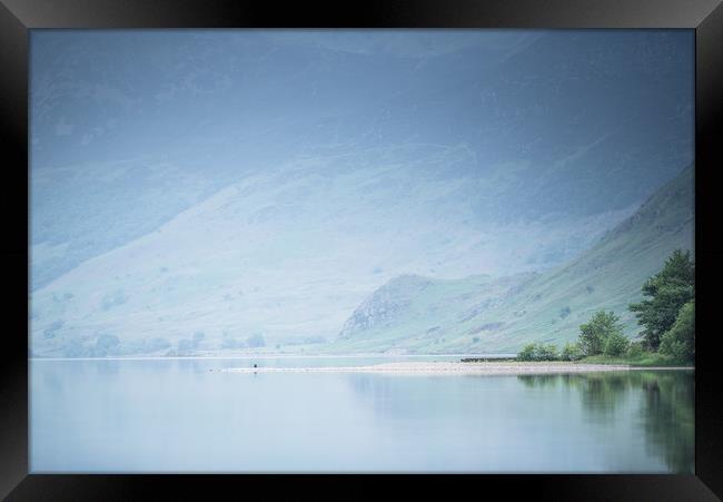 Morning on Crummock Water  Framed Print by John Malley