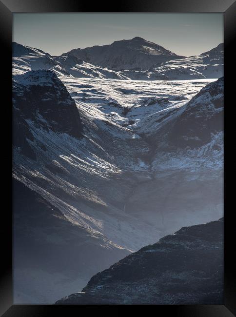 The Mighty Bowfell Framed Print by John Malley