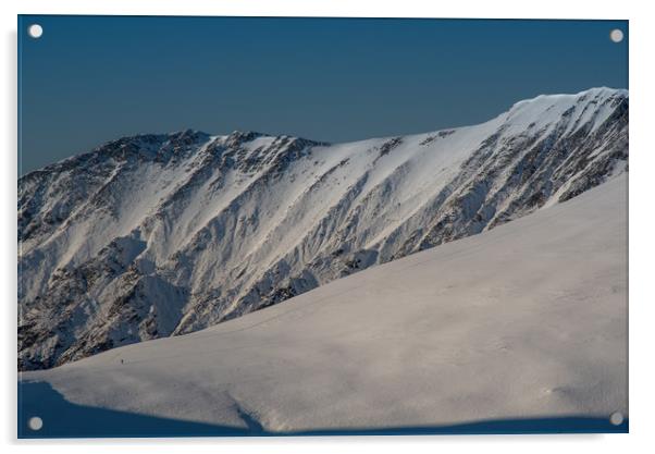 Winter Mountaineering Acrylic by John Malley