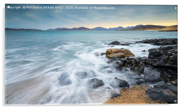 Isle of Harris - The Small Beach Acrylic by Phil Durkin DPAGB BPE4