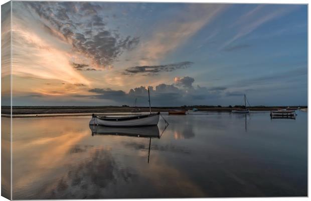 The Valerie Teresa at Burnham Overy Staithe in Nor Canvas Print by Gary Pearson