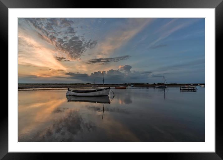 The Valerie Teresa at Burnham Overy Staithe in Nor Framed Mounted Print by Gary Pearson