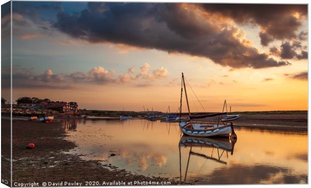 Serene Sunset: Burnham Overy Staithe Canvas Print by David Powley