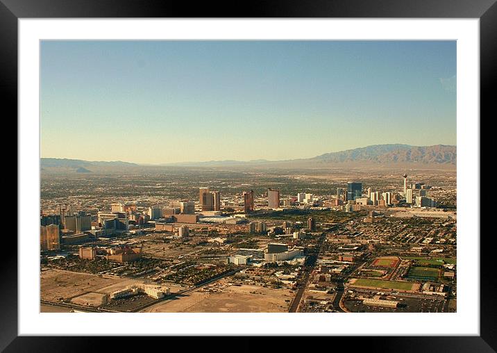 Las Vegas Skyline Framed Mounted Print by David Gardener