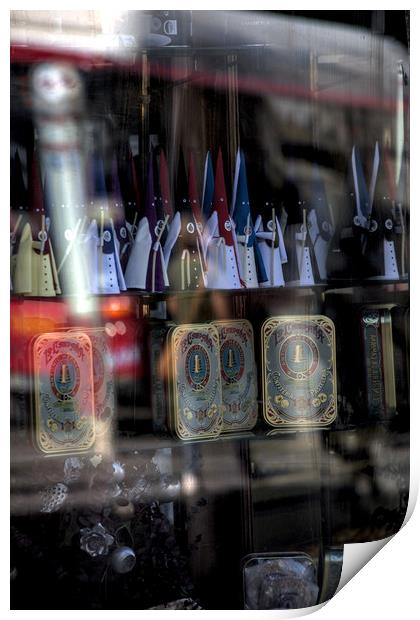 These are reflections on a shop window together wi Print by Jose Manuel Espigares Garc