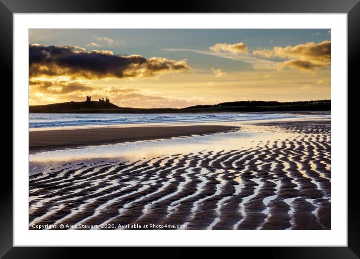 Dunstanburgh Castle Sunrise Framed Mounted Print by Alec Stewart