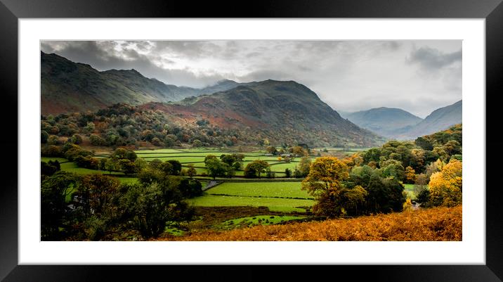 Upper Borrowdale - Lake District Framed Mounted Print by John Malley