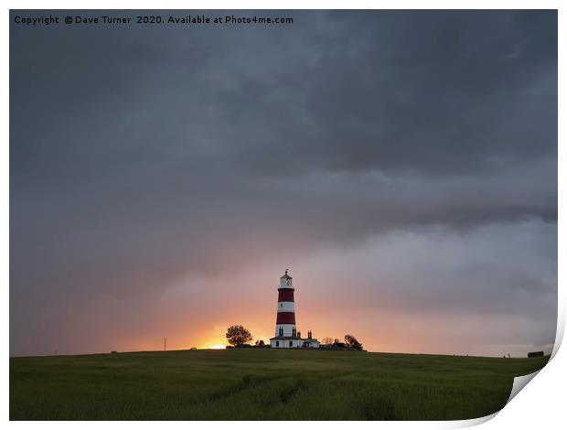 Happisburgh Lighthouse, Norfolk Print by Dave Turner