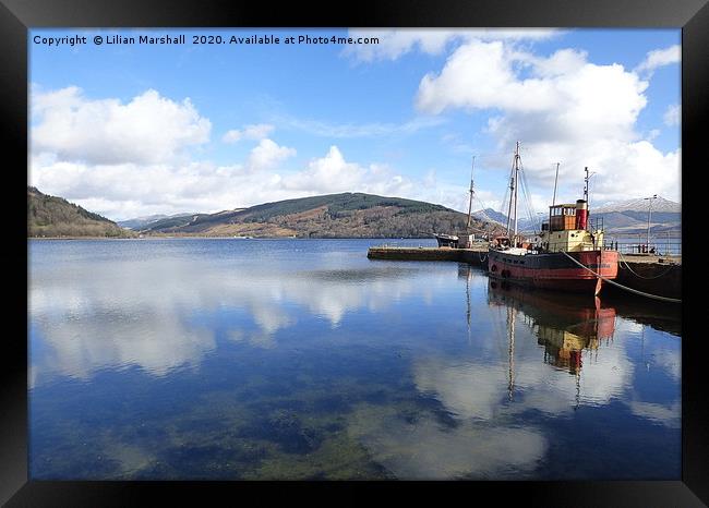Vital Spark Clyde Puffer Boat, Inverary, Framed Print by Lilian Marshall