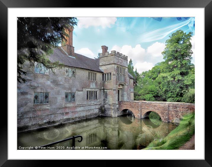 Moated Manor House Framed Mounted Print by Peter Hunt