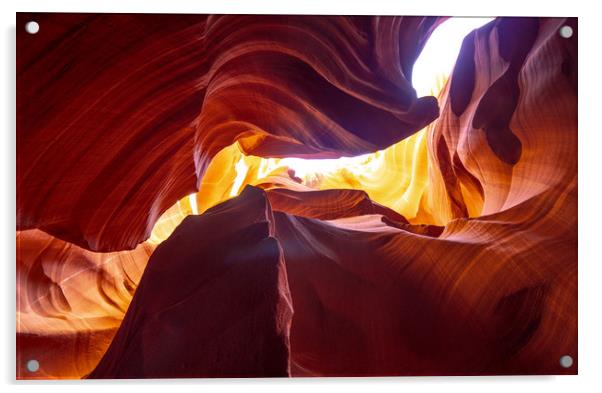 Antelope Canyon - amazing colors of the sandstone  Acrylic by Erik Lattwein