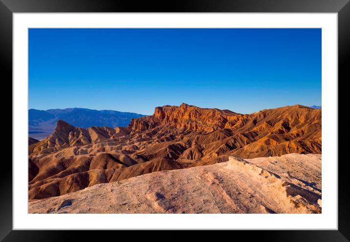 Amazing Death Valley National Park on a sunny day Framed Mounted Print by Erik Lattwein