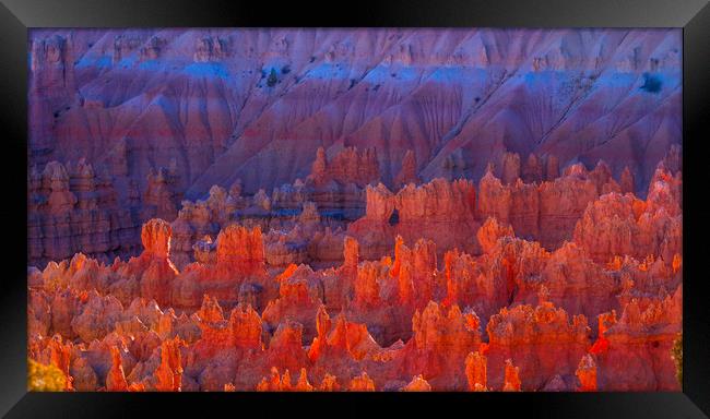 Wonderful Scenery at Bryce Canyon National Park in Framed Print by Erik Lattwein