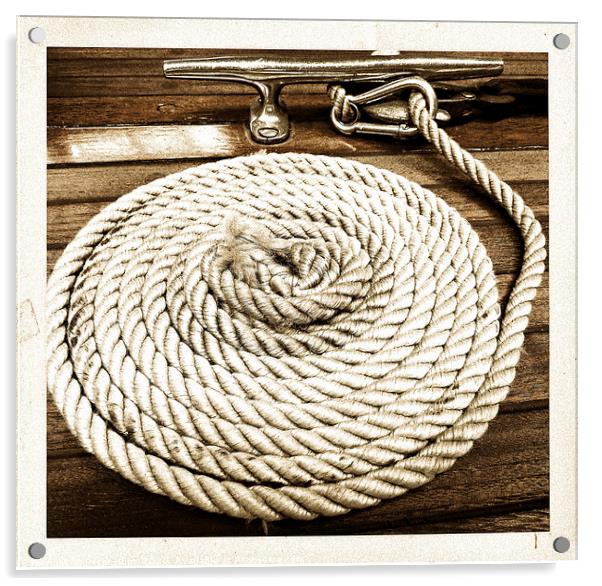 Boat Rope Acrylic by Peter Hunt