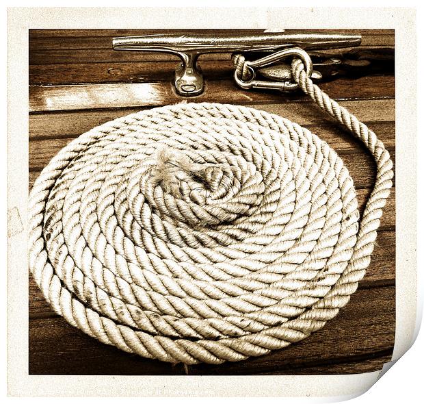 Boat Rope Print by Peter Hunt