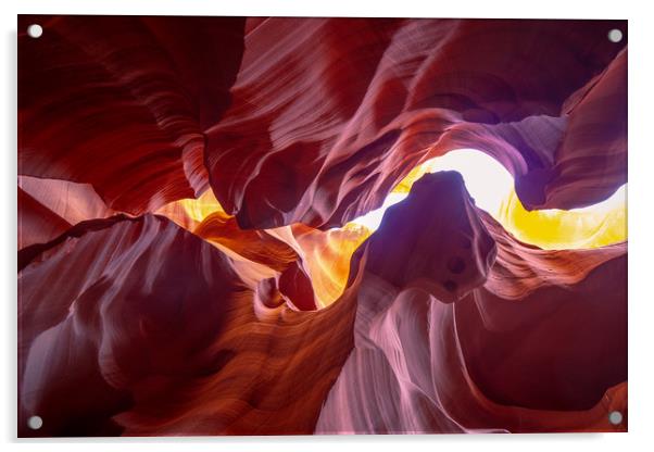 Lower Antelope Canyon in Arizona - most beautiful  Acrylic by Erik Lattwein